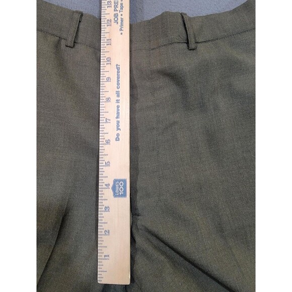 Vintage US Military Pants Mens 32R Green Poly Wool Tropical Dress Uniform 80s - Picture 7 of 11
